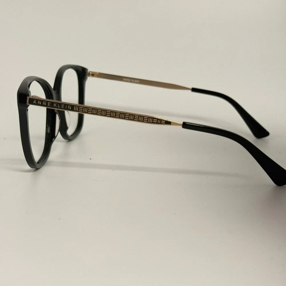 Anne Klein AK7079 Black Gold Cat Eye Eyeglass Frames 54-17-140 Womens Eyewear